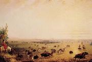 Miller, Alfred Jacob Surround of Buffalo by Indians china oil painting artist